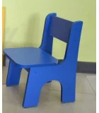 Children's chair with backrest, blue order